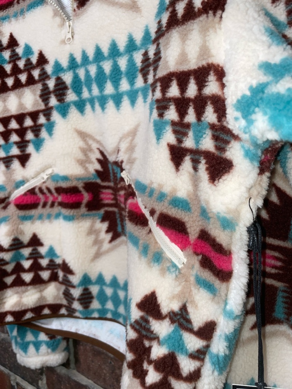 Rock And Roll Denim AZTEC SHERPA PULLOVER NWT size M - Picture 9 of 11